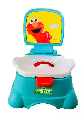 Sesame Street Elmo 3-In-1 Potty Chair Toilet Trainer & Step Stool Kolcraft • $12.74