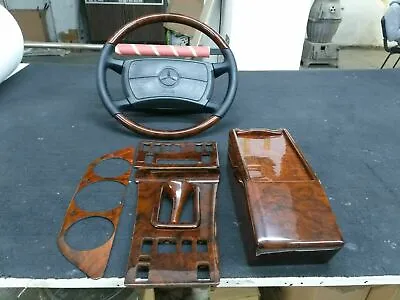 For Mercedes Benz C126 W126 Wood Trim Set With Steering Wheels 560sec 500sel 126 • $2374.90