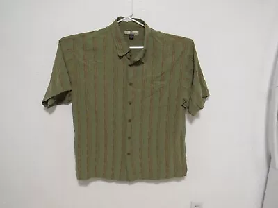 Tommy Bahama 100% Silk Hawaiian Casual Green Short Sleeve Shirt Men's Size XL • $23