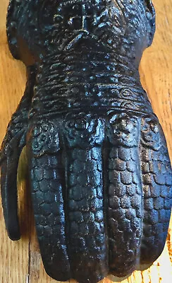 Medieval Black Armor Glove French Knight Gauntlet Man Cave Display 14X8X4 6lbs • $49.99