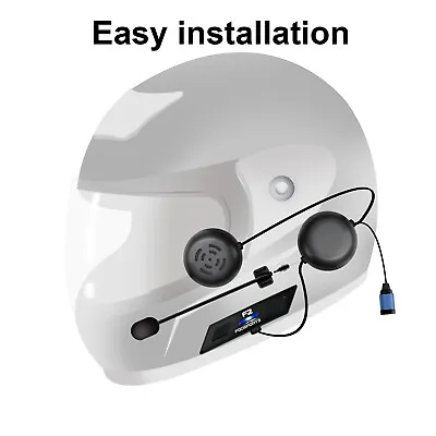 F2 1000M Motorcycle Intercom Helmet Headset Bluetooth Communication For 2 Riders • $50.45