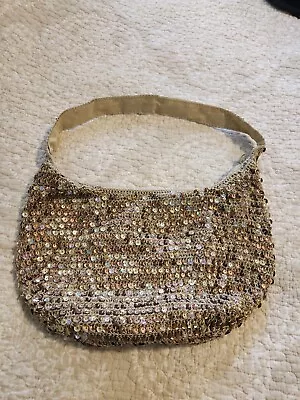 Gold Sequined Shoulder Bag • $18.99