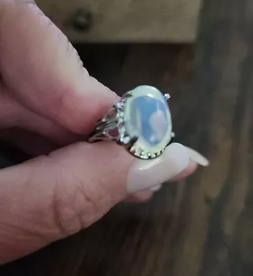 Opalite Ring Size 6 Stunning Vintage Mermaid Vibes  • $6.75