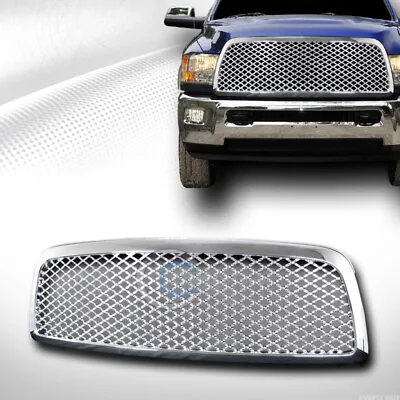 Fits 09-12 Dodge Ram 1500 Chrome Mesh Front Hood Bumper Grill Grille Guard ABS • $129.95