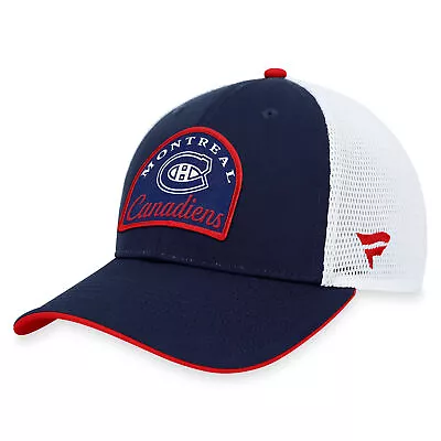 Men's Fanatics Branded Navy/White Montreal Canadiens Fundamental Adjustable Hat • $27.99