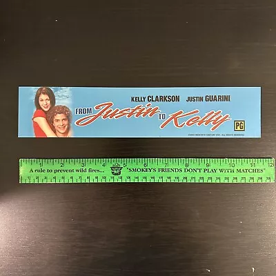 From Justin To Kelly Movie Mylar Poster  - 2.5 X 11.5 DS Original Kelly Clarkson • $14.99
