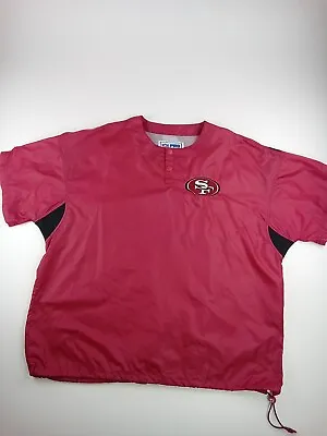 Vtg San Francisco 49ers Starter Pro Line Windbreaker Jacket XL Short Sleeve NFL • $59.99