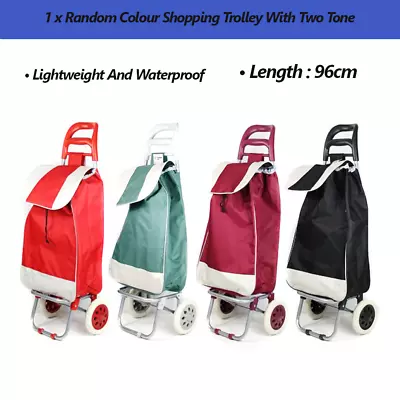 Shopping Trolley Wheel Foldable Cart Market Bag Luggage Grocey Portable Basket • $37.95