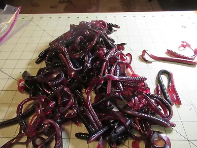 25 Red Shad Original Rubber Worms Asst. 6-8   Culprit Manns Bass Pro Ect • $9.99