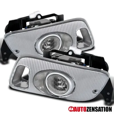 Fit 92-95 Honda Civic 2Dr / 3Dr JDM Clear Lens Bumper Driving Fog Lights+Switch • $38.99