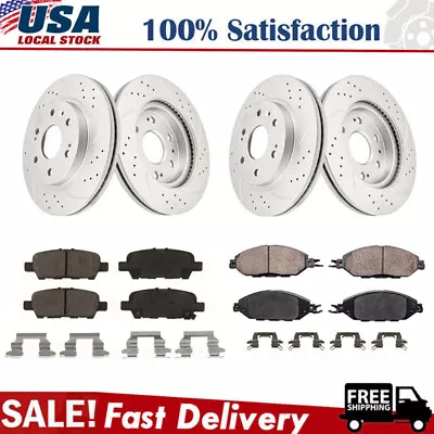 Front Rear Drilled Rotor + Brake Pad For Nissan Murano Pathfinder Infiniti QX60 • $167.72