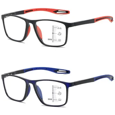 Gafas De Lectura Multifocales Antiluz Azul Lentes Progresivas TR90 Ultraligeras • $19.99