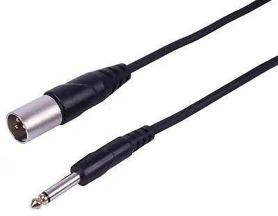 Male XLR To 1/4 Jack Mono 6.35mm 6.3mm Cable 1m Cable • £5.99