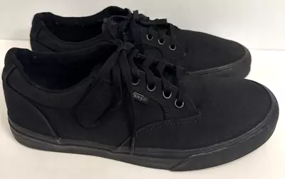 Vans Old Skool Sneakers Black Canvas Lace Up Skateboarding Shoes Mens 10 • $29.99