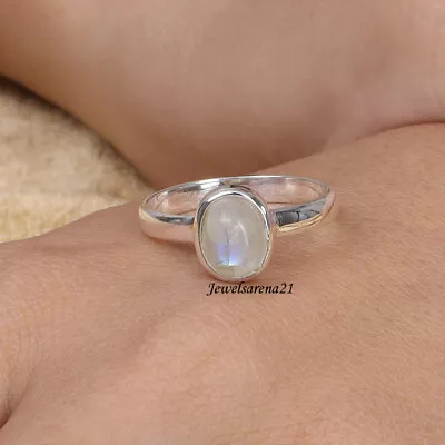 Moonstone Ring 925 Sterling Silver Band Ring Statement Handmade Jewelry AS27 • $10.19