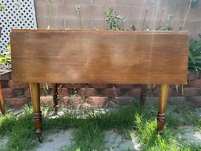 Vintage Walnut Drop Leaf Table With 4 Chairs • $1350