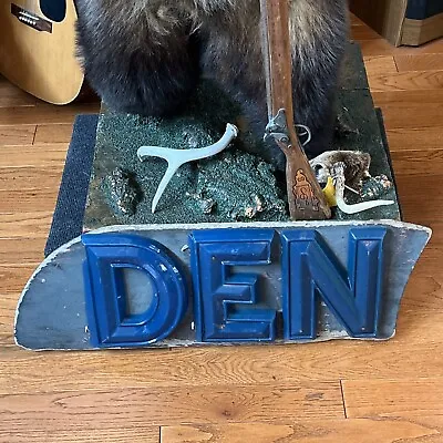 $75 • Buy Vintage Den Sign, Located In Cabin In White Mountains, 31 By 12 By 2 Inches Thk