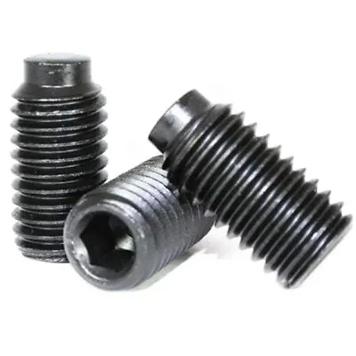 1/4-28 X 5/8  - Qty 20 - Half Dog Point Socket Set / Grub Screws Black Oxide • £12.30