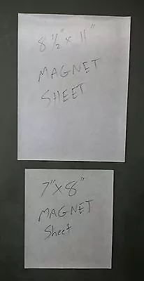 Magnet Sheet Self Adhesive 7 X 8 7x8 2 Per Auction Magnetic Pictures Decals Etc. • $3.49