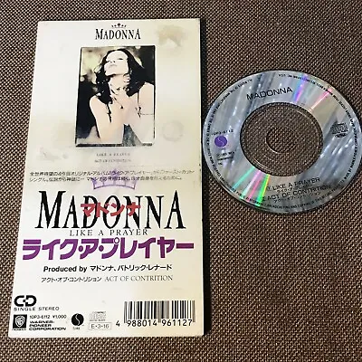 MADONNA Like A Prayer JAPAN 3  CD 10P3-6112 Not-snappedStains&Sticker Marks P/S • $54.99