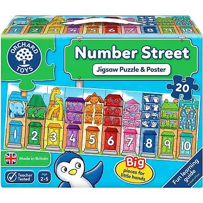 £12.93 • Buy Orchard Toys NUMBER STREET JIGSAW PUZZLE Kids Educational Puzzle Game 2 Yrs+ BN