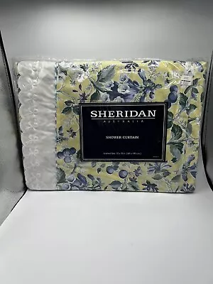 VTG Sheridan Australia Floral Flower Shower Curtain~Eyelet Lace Valance~72x75” • $24.99