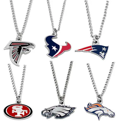 Football-logo Necklace Charm Pendant -NFL PICK YOUR TEAM Sports For Fans Gifts • £9.59