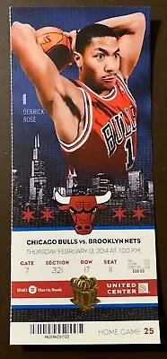 Chicago Bulls 2/13/2014 NBA Ticket Stub Vs Brooklyn Nets • $5.95