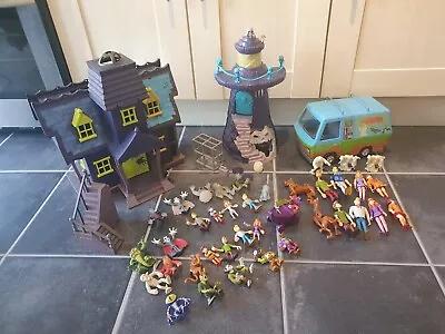 £55 • Buy Scooby Doo Toy Bundle Haunted Mansion, Mystery Machine Van, Lighthouse, Figures