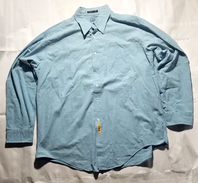 $12 • Buy BD Baggies Button Up Long Sleeve Shirt Mens 17.5 34-35 Long Blue