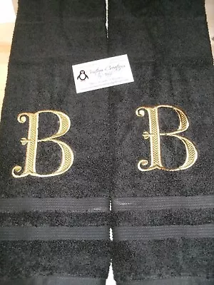 Monogram Victorian Letter Personalized Dish Kitchen Hand Towels  • $20