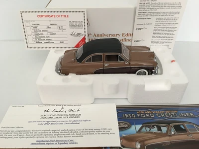 $99.50 • Buy 1/24 DANBURY MINT 1950 FORD CRESTLINER 60th ANNIVERSARY EDITION-BOX & PAPERWORK
