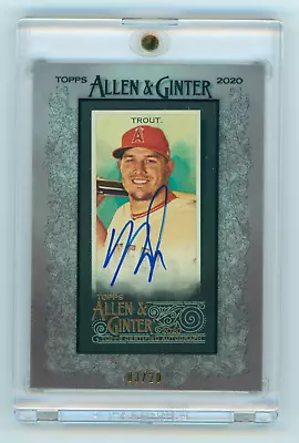 Mike Trout 2020 Allen & Ginter X Black Mini Framed Auto Angels MA-MT 3/20 • $595