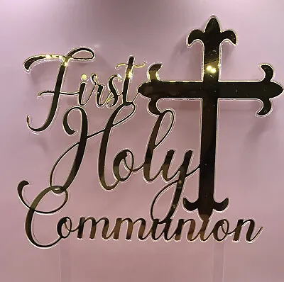 £14 • Buy First Holy Communion Acrylic Cake Topper