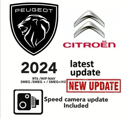 LATEST Peugeot Citroen - Sat Nav Update 2024 UK & Europe  Speed Camera • £18.99