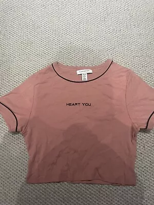 £7.99 • Buy Topshop Petite Women’s Pink Cropped Baby Tee Tshirt Size UK 6