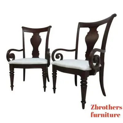 $789 • Buy Pair Of Pennsylvania House Cherry Cortland Manor Dining Room Lounge Arm Chairs C