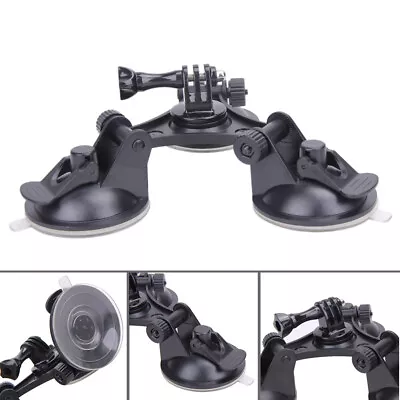 Triple Suction Cup Windshield Holder Bracket Adapter For Gopro Hero 10 9 8 7 6 5 • $19.99