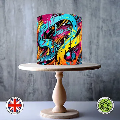 Graffiti Musical Notes Musical Sheets Wrap Around Edible Cake Topper ICING/WAFER • £7.79