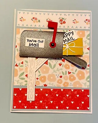 4 Sending Happy Mail Box Stampin Up Greeting Card Kit Country Floral Lane DSP • $10.95
