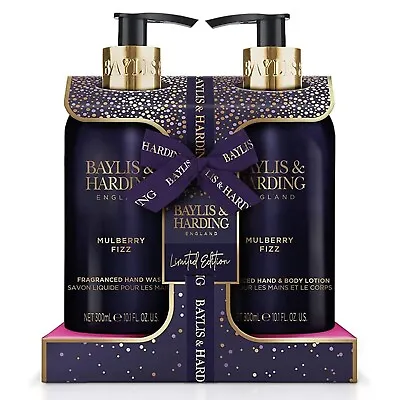 £8.99 • Buy Baylis & Harding Mulberry Fizz Luxury Hand Wash & Hand Body Lotion Gift Set