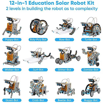 ❤️12-in-1 Solar Robot Kit Educational Building Science Experiment Set Kids Gifts • $32.01