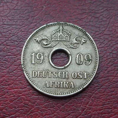 German East Africa 1909J Copper-nickel 10 Heller • £1