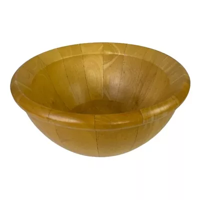 Bamboo Wooden Bowl Large 12  X 6   Heavy 3Lbs. Home Decoration Fruit Salad • $20.39