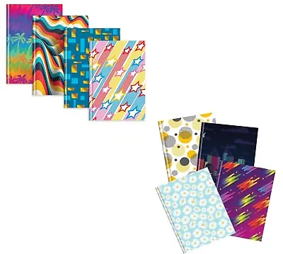 Fashion Pattern Notebooks By Tiger A4 A5 A6  Fancy Hardback Ruled Pages Notebook • £2.19