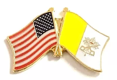 Pack Of 3 International Flag & US Crossed Double Flag Lapel Pins • $10.95