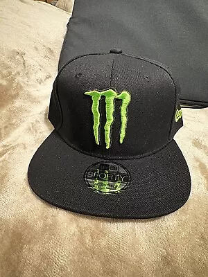 New Era Monster Energy Hat Cap One Size Black Green Snapback 9Fifty Adjustable • $29.99