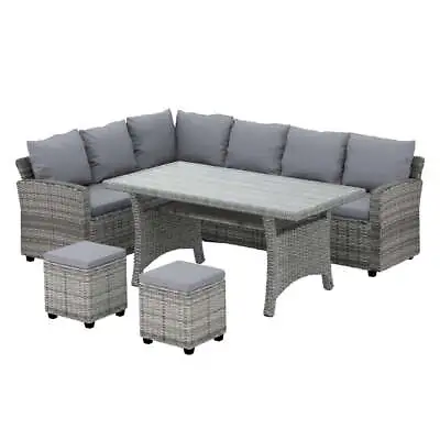 $1203.99 • Buy Gardeon 8 Seater Outdoor Dining Set Furniture Lounge Sofa Set Wicker Ottoman