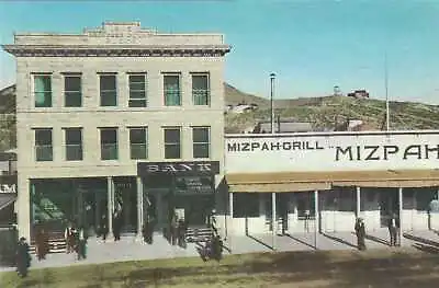 TONAPAH NEVADA POSTCARD  The First Mizpah Grill Next To Bank • $5