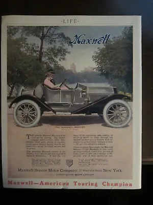 $14.99 • Buy 1912 Maxwell Automobile Full Page Color Advertisement 